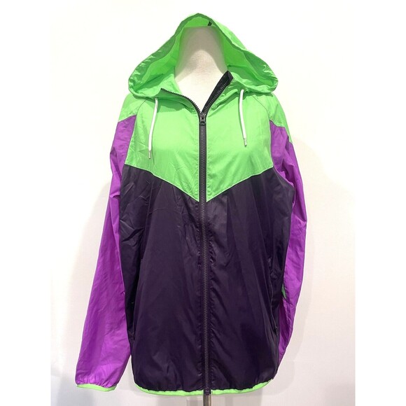 Nike‎ Sportswear NSW Summer Runner Jacket 534275-514 Green Purple Joker M - Picture 1 of 6